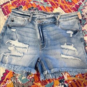 Maurices Light Blue Distressed Jean Shorts